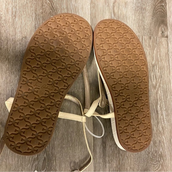 Sam Edelman | Naomi Thong Sandals Ivory Leather Size 7.5 New - Picture 7 of 11